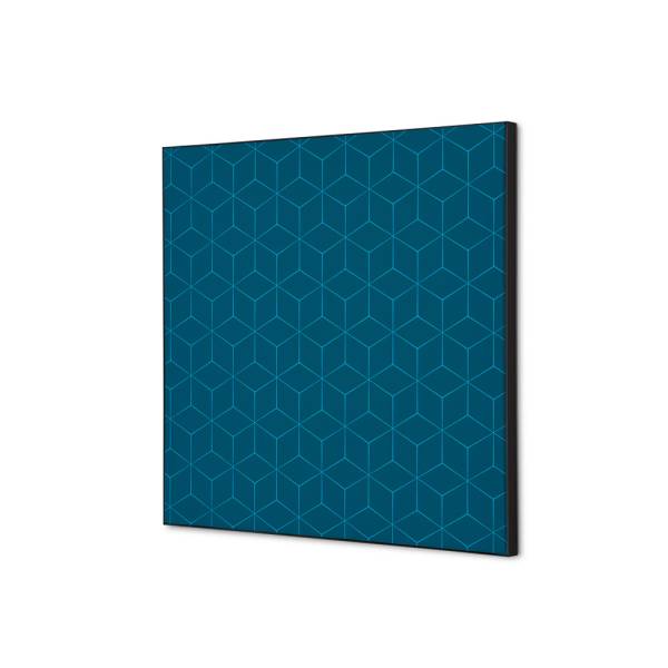 Textile Wall Decoration SET 40 x 40 cm Hexagon Blue