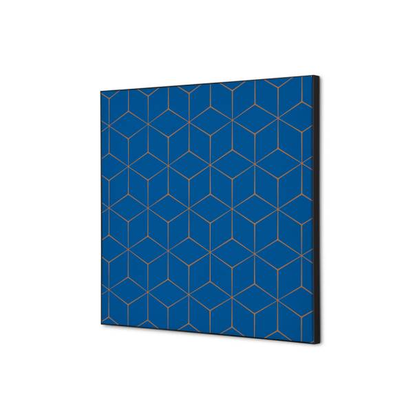 Textile Wall Decoration SET 40 x 40 cm Hexagon Blue-Brown