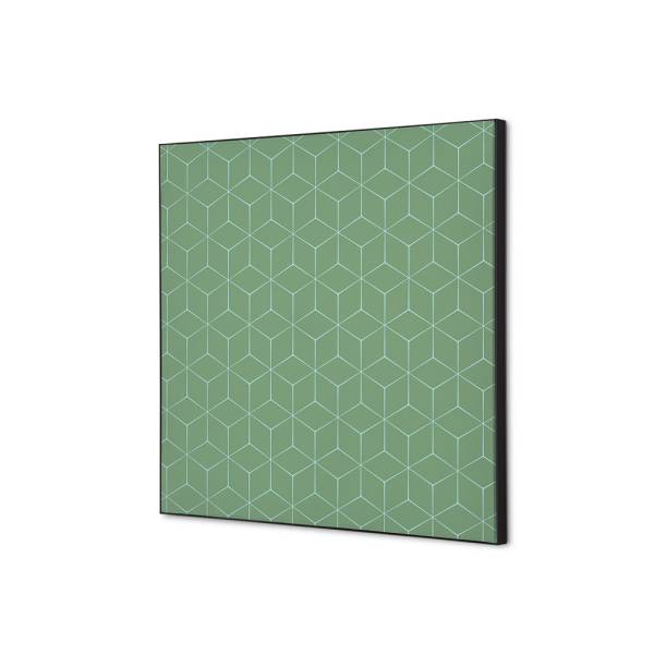 Textile Wall Decoration SET 40 x 40 cm Hexagon Green