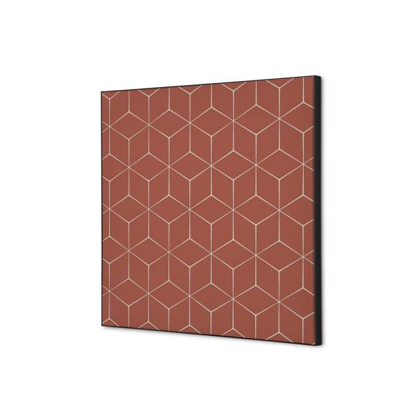 Textile Wall Decoration SET 40 x 40 cm Hexagon Rust