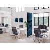 Textile Room Divider Deco 85-200 Double Botanical Blue Leaves ECO print material - 15