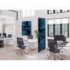Textile Room Divider Deco 85-200 Double Botanical Blue Leaves ECO print material - 18