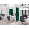Textile Room Divider Deco 85-200 Double Botanical Blue Leaves ECO print material - 19