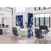 Textile Room Divider Deco 85-200 Double Abstract Japanese Cherry Blossom Brown ECO print material - 26