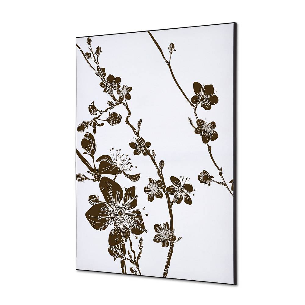 Spannstoff Wanddekoration SET A1 Japanische Kirschblüte Dunkelbraun – Ansicht 2