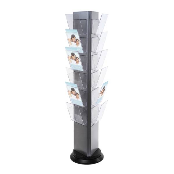 Trys Rotating Brochure Stand 18x A4 Pockets