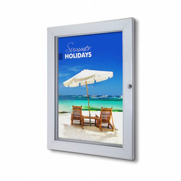Lockable Poster Case With Metal Backwall And Writable Surface A2