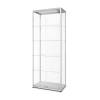 Glass Showcase Illuminated Double Door 80 x 40 x 200 cm - 0