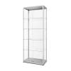 Glass Showcase Illuminated Double Door 80 x 40 x 200 cm - 1