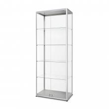 Glass Showcase Double Door 80 x 40 x 200 cm