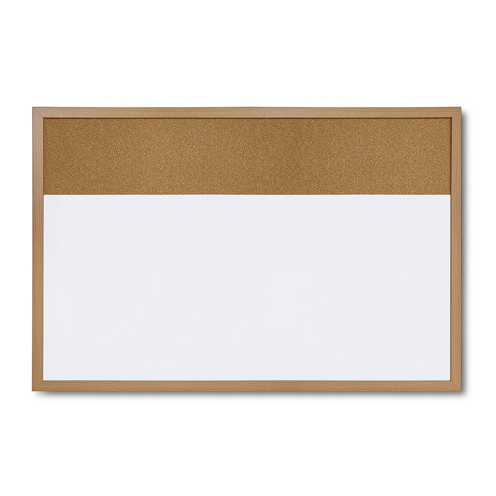 Dry Erase Cork Board Combo 24"x36" Magnetic White Board With Cork Bulletin 