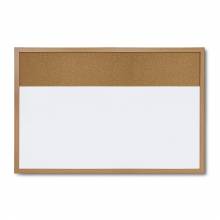 Combi Board - Wooden Whiteboard / Cork 60 x 90 cm
