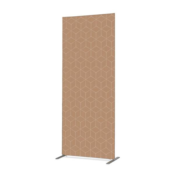 Textile Room Divider Deco 85-200 Double Hexagon Beige ECO print material