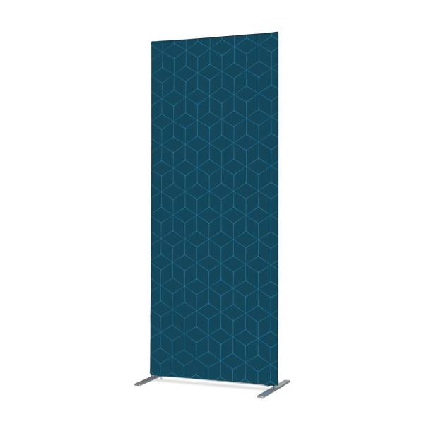 Textile Room Divider Deco 85-200 Double Hexagon Blue ECO print material