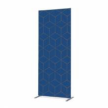 Textile Room Divider Deco 100-200 Double Hexagon Blue-Brown ECO print material