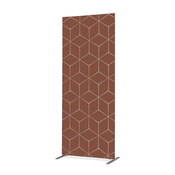 Textile Room Divider Deco 85-200 Double Hexagon Rust ECO print material
