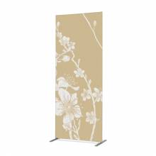 Textile Room Divider Deco 100-200 Double Abstract Japanese Cherry Blossom Beige ECO print material