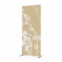 Textile Room Divider Deco 85-200 Double Abstract Japanese Cherry Blossom Beige ECO print material