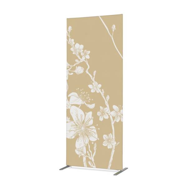 Textile Room Divider Deco 85-200 Double Abstract Japanese Cherry Blossom Beige ECO print material
