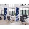 Textile Room Divider Deco 100-200 Double Abstract Japanese Cherry Blossom Green ECO print material - 16