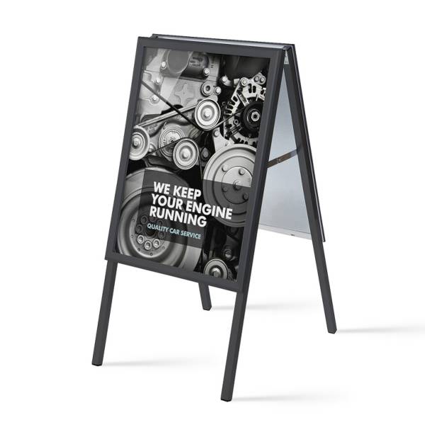 A-Board 50 x 70 cm Mitred Corners 32 mm Black