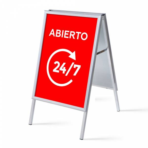 A-Board A1 Complete Set Open 24/7 Red Spanish