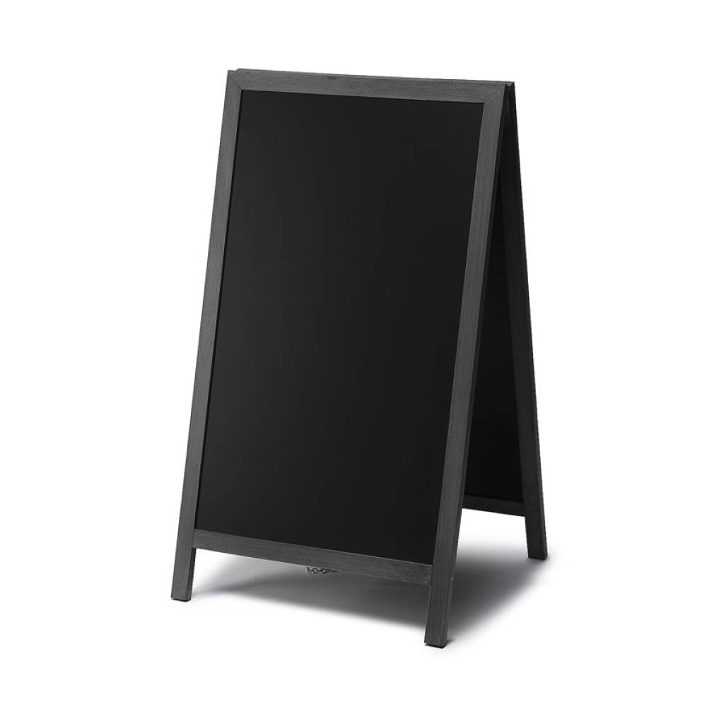 Kundenstopper Tafel Holz Schwarz (68x120) – Ansicht 3