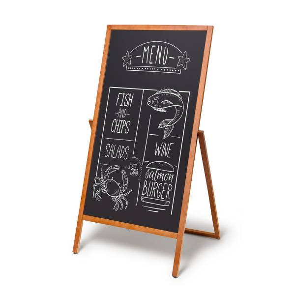 Wooden A-Board Flip 68 x 140 cm Light Brown