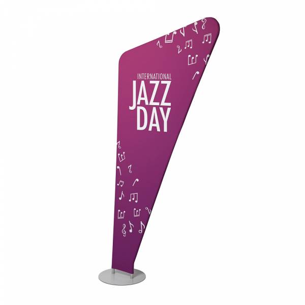 Zipper-Banner Triangle Graphic Single-Sided