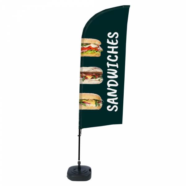 Beach Flag Alu Wind Complete Set Sandwiches