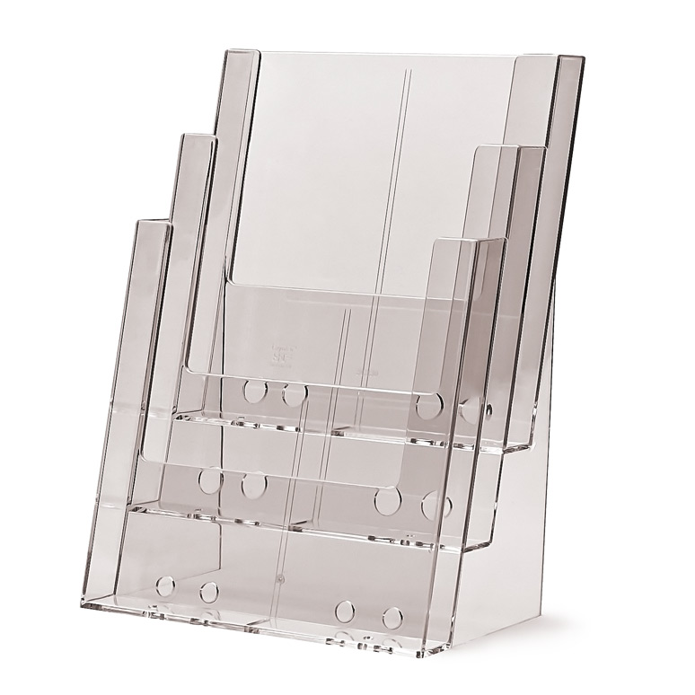 Taymar® Prospekthalter Tisch/Wand 3x A4 Hoch