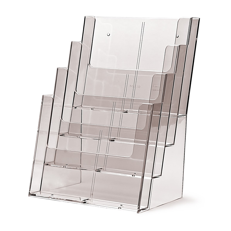 Taymar® Prospekthalter Tisch/Wand 4x A4 Hoch