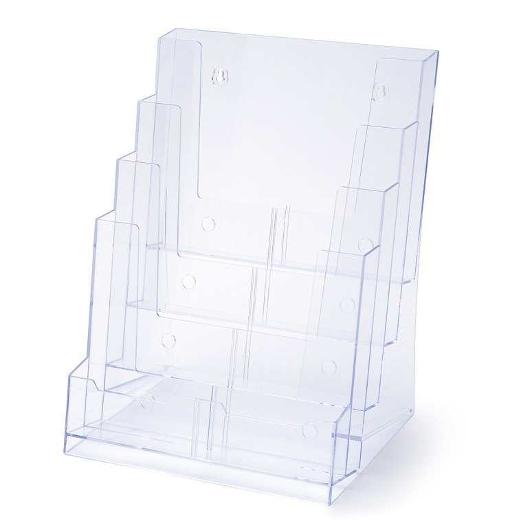Scritto® Prospekthalter Tisch/Wand 4x A4 Hochformat