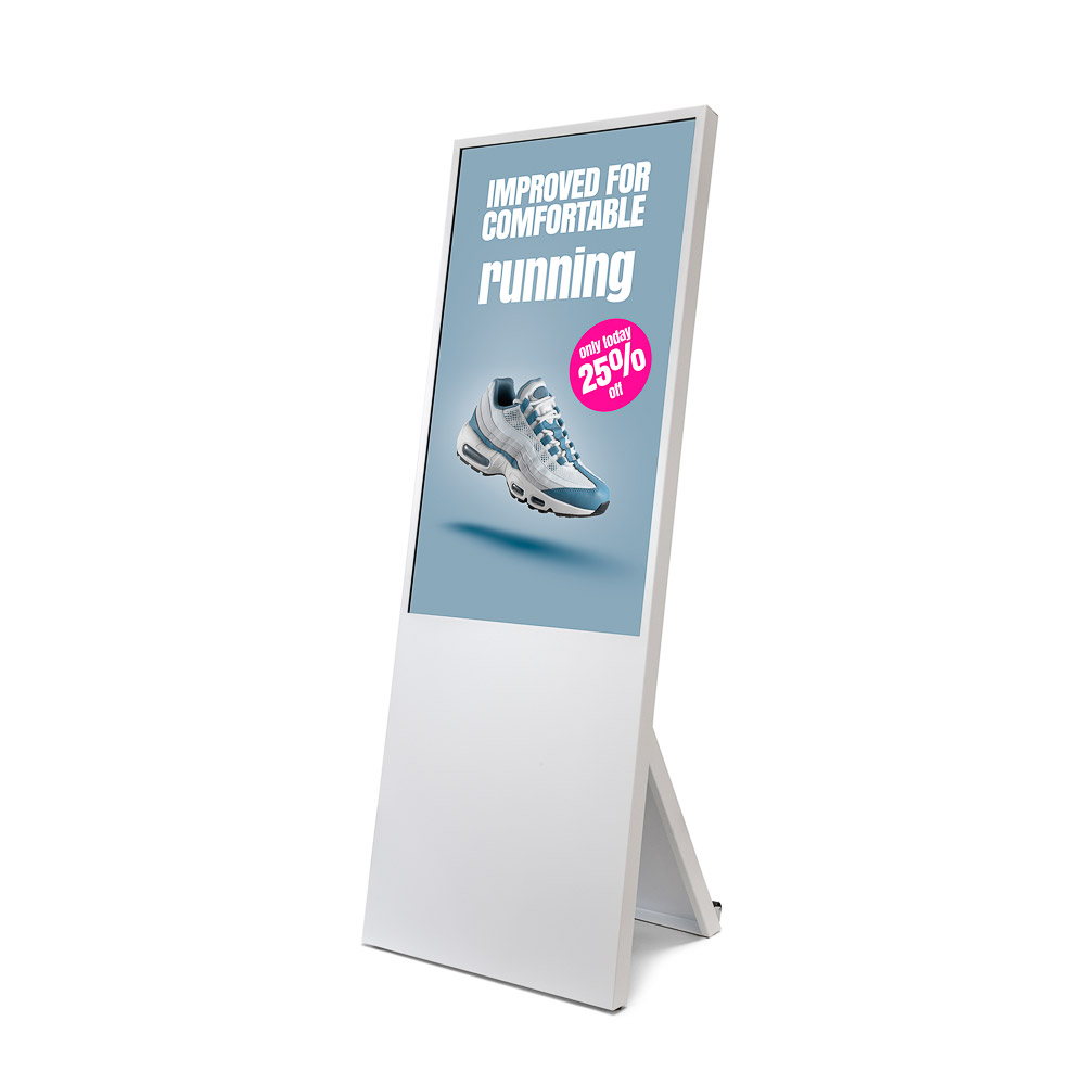 Digitaler Kundenstopper Spectrum Mit 43" Samsung-Bildschirm Weiss