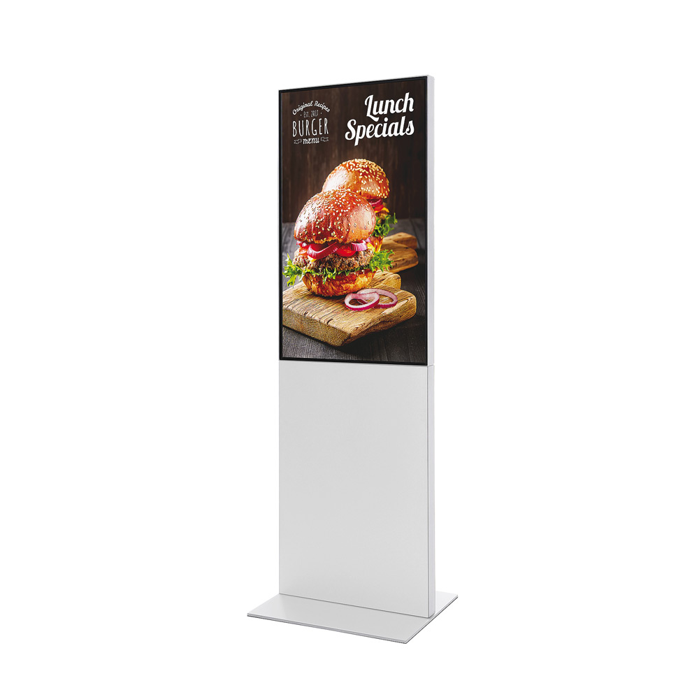 Smart Line Digitale Infostele Mit 43" Samsung-Bildschirm Weiss