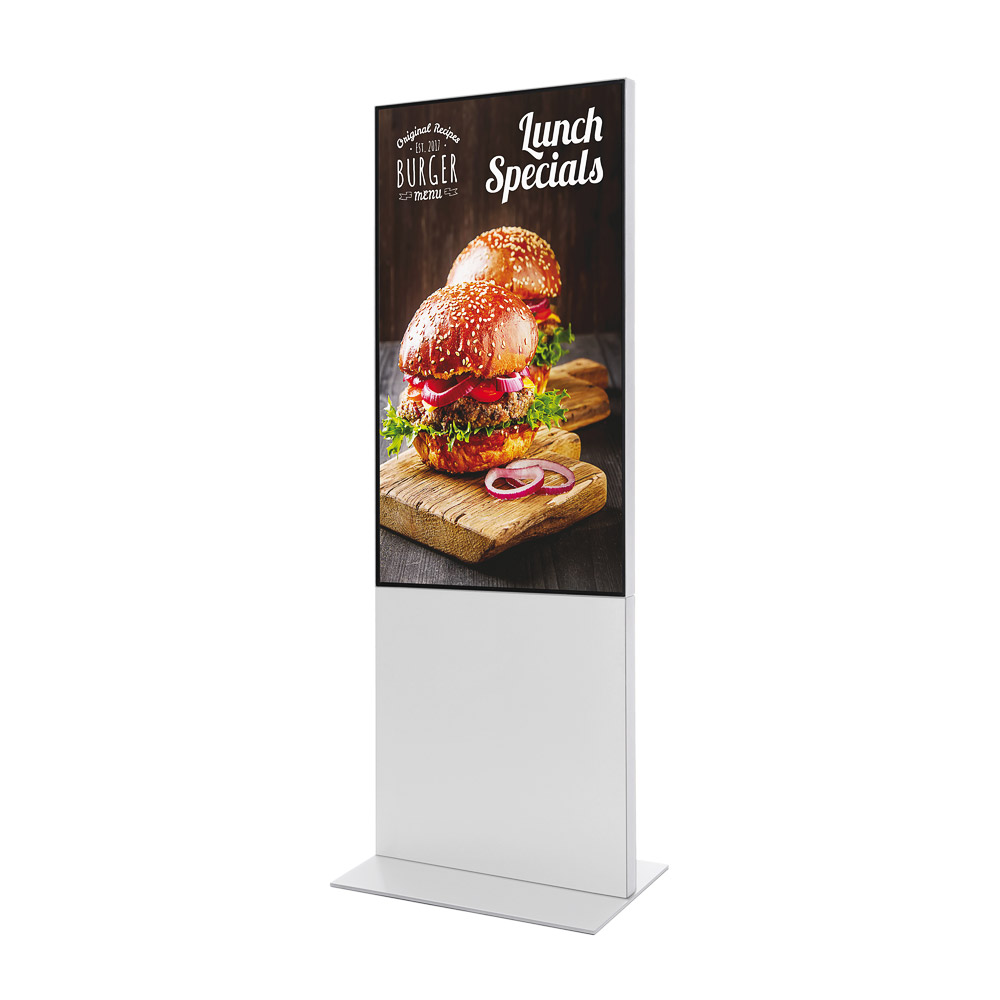 Smart Line Digitale Infostele Mit 55" Samsung-Bildschirm Weiss