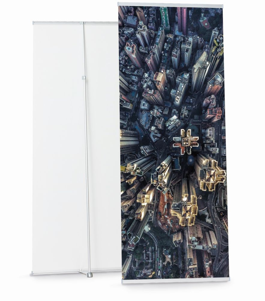 L-Banner Teleskopisch 85 x 160-220 cm