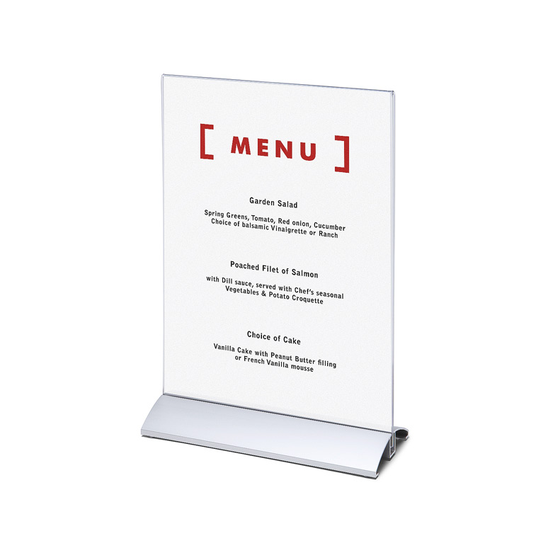 Menu Card Holder Portrait A4 Showdowndisplays.eu