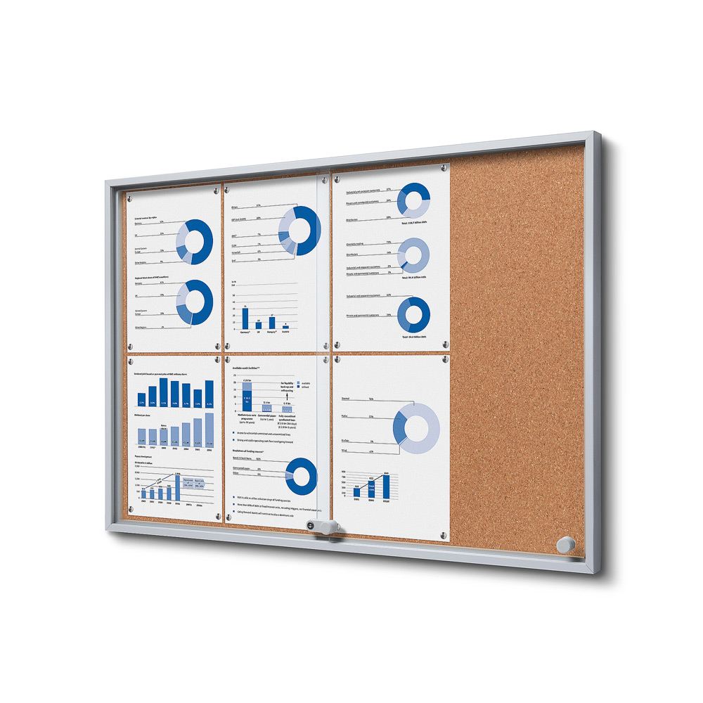 Cork Indoor Lockable Showcase With Sliding Doors Slim Showdowndisplays.eu
