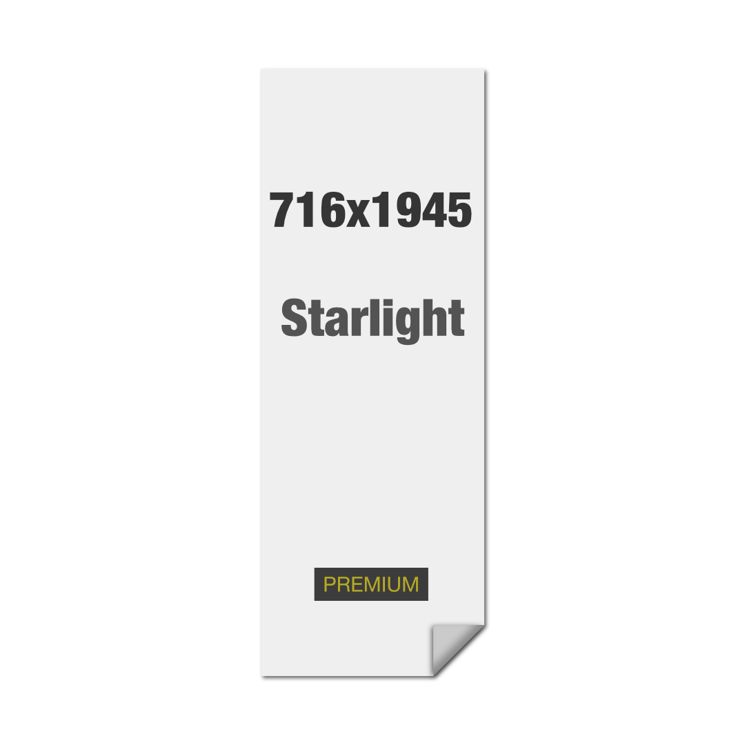 Spannstoff-Rahmen Starlight Print Mit Silikon-Keder (SEG) 180 g/m² Sublimationsdruck 71,6 x 194,5 cm