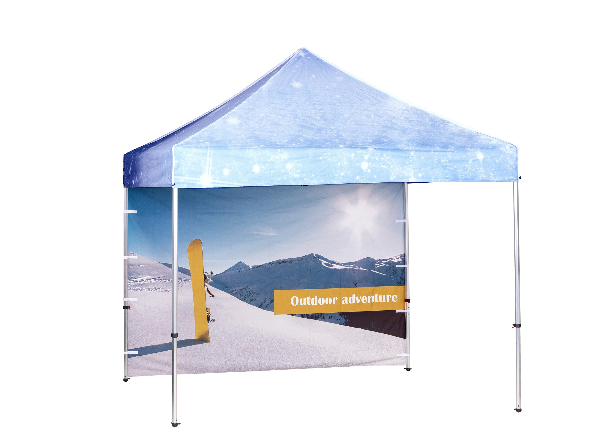 Zelt Alu Wand Innenseite Print 3 x 3 Meter Einseitig