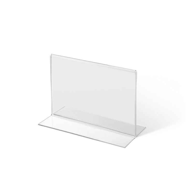 Prospektaufsteller Acryl T-Form A7 Querformat