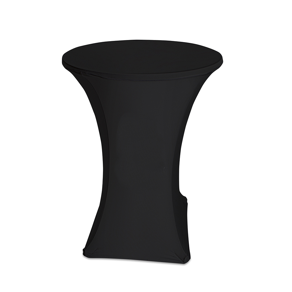 Tischhusse Stehtisch 80 cm Rund Schwarz