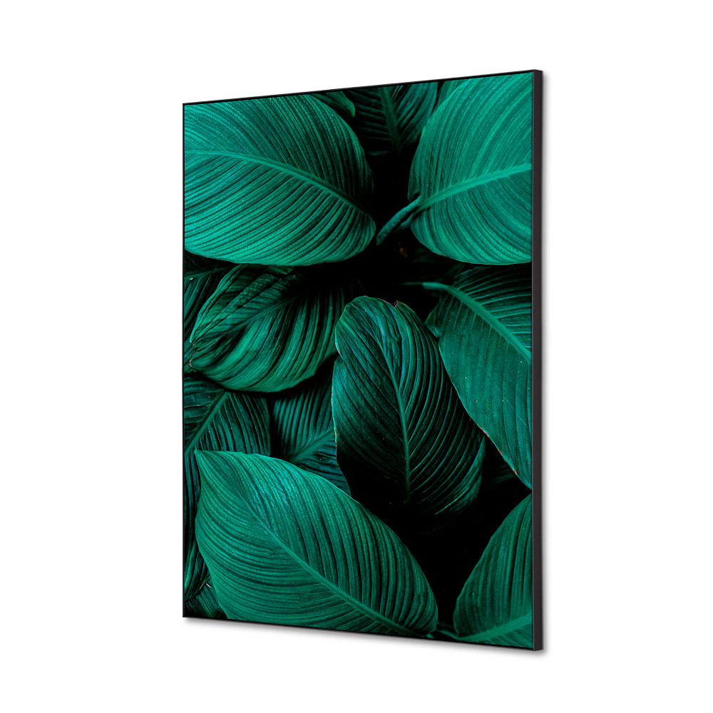 Spannstoff Wanddekoration Set A2 Botanische Blätter Grün