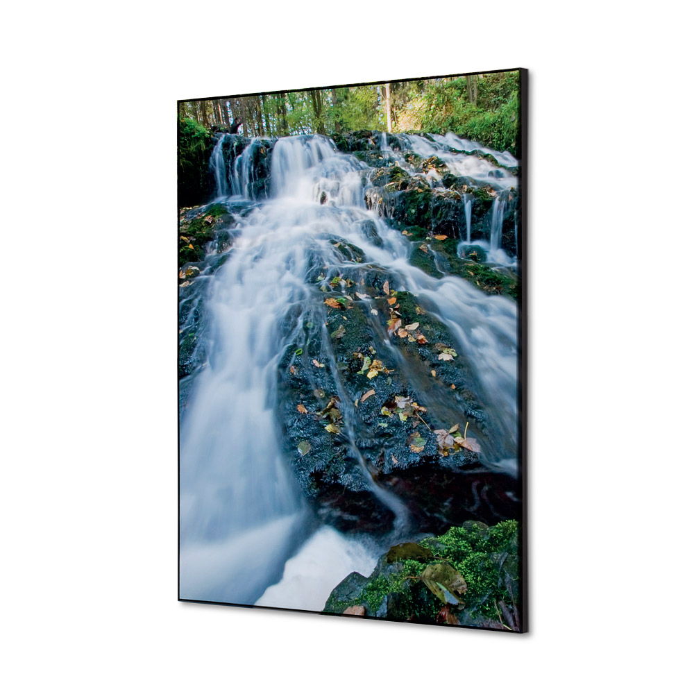 Spannstoff Wanddekoration Set A2 Wasserfallwald