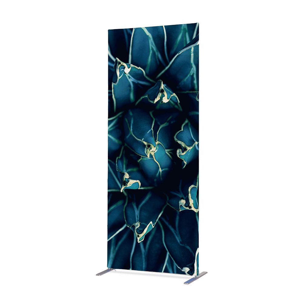 Textil Raumteiler Deko 85-200 Doppel Kaktus Blau ECO